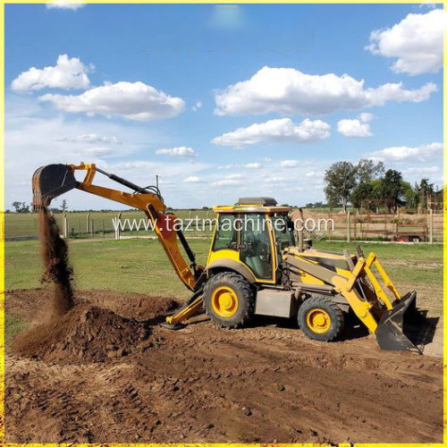 Powerful backhoe loader with digging capacity